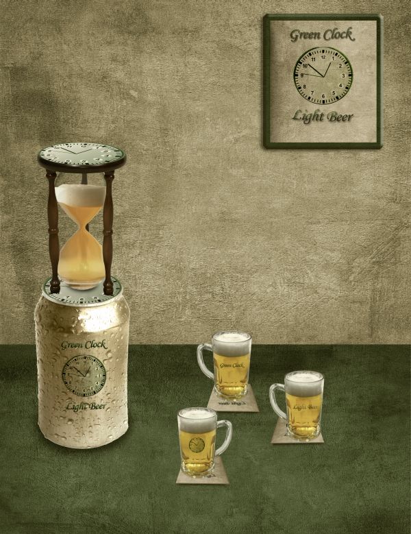 Green Clock Light Beer